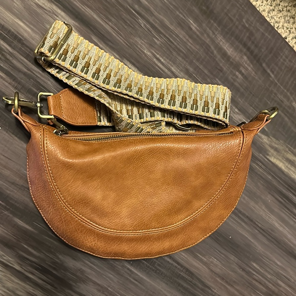 Anthropologie crossbody bag. Tan . New